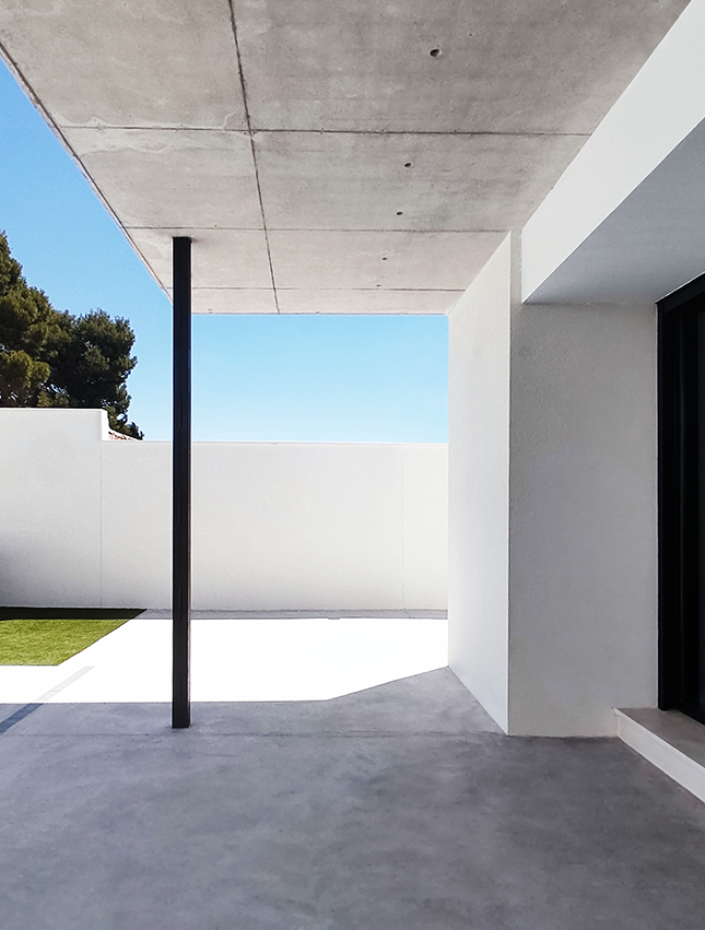 obra nueva casa de verano porche